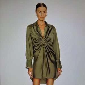 Jonathan Simkhai Roma Classic Long Sleeve Mini Dress. Size small